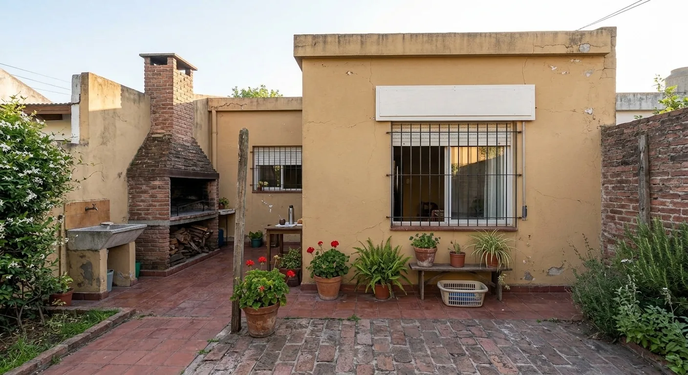 Patio con parrilla